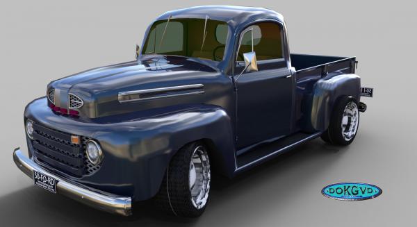 &#039;50 FORD PickUp donkerblauw