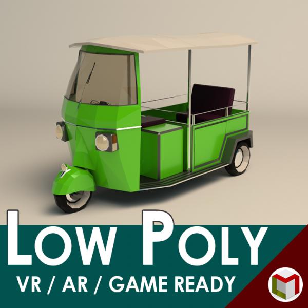 Low Poly Auto Rickshaw