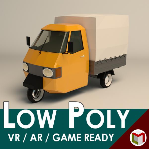 Low Poly Three Wheeled Truck