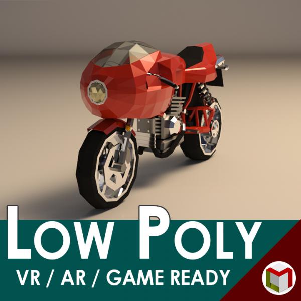 Low Poly Motorcycle 02