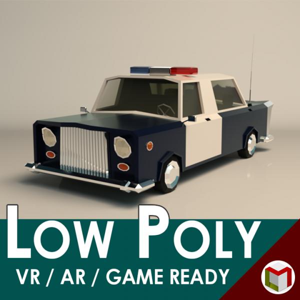 Low Poly Police Car 01