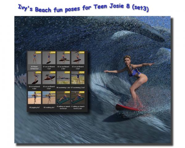Ivy&#039;s Beach fun poses for Teen Josie 8 (set3)