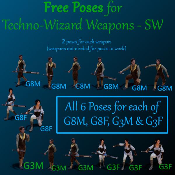 Free Poses for Techno-Wizard Weapons - SW