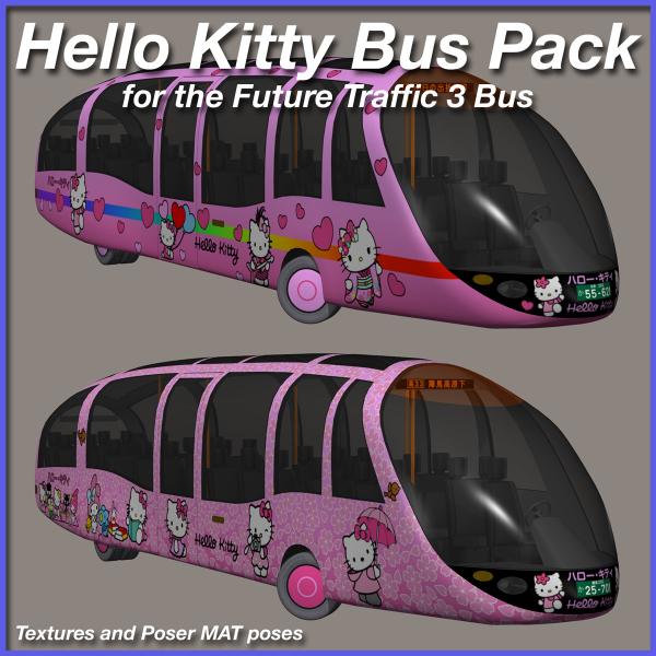Hello Kitty textures for Future Traffic 3 Bus.