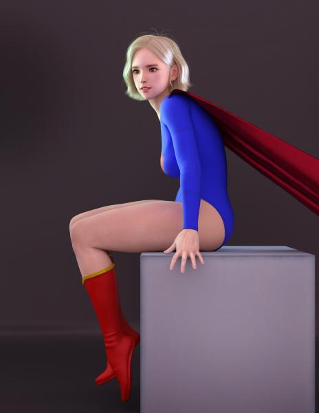 supergirl on the box