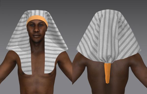 Nemes - Pharaoh headdress for MD Male Avatar