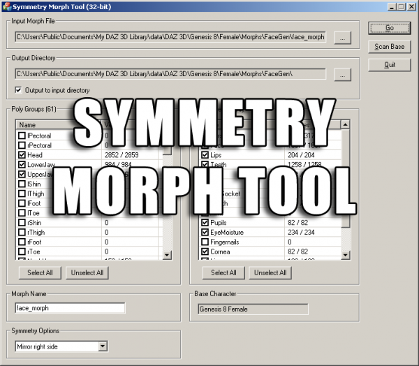 Symmetry Morph Tool