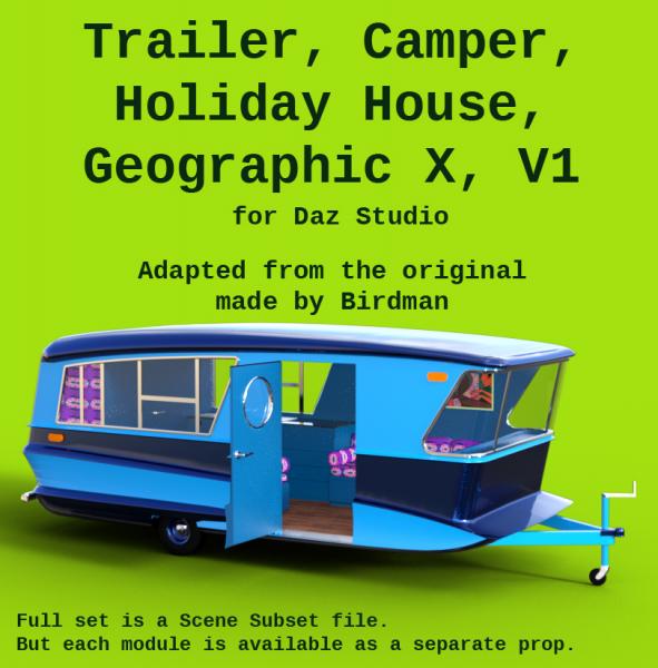 Trailer, Camper, Holiday House, Geographic X, V1