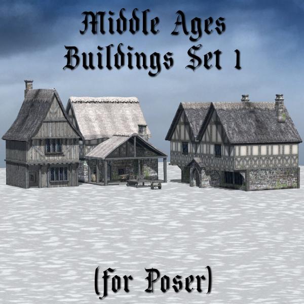 Middle Ages Buildings Set 1 (for Poser)