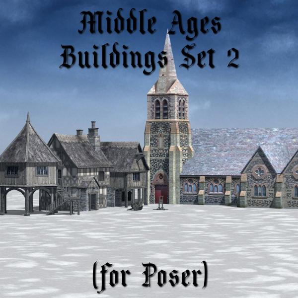 Middle Ages Buildings Set 2 (for Poser)