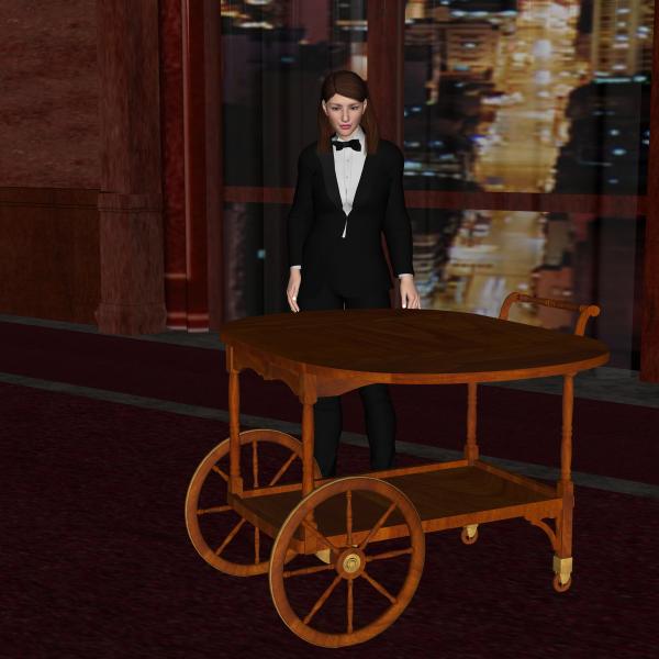 Ligiea&#039;s Drop-Leaf Tea Cart