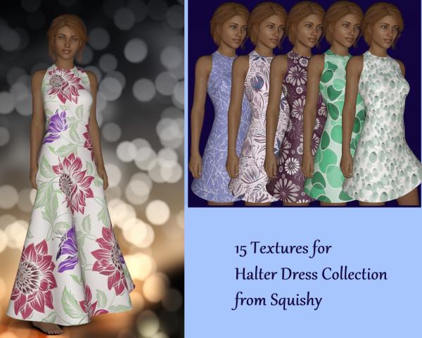 Textures for Halter Dress Collection