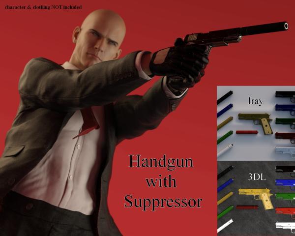 Handgun with Suppressor