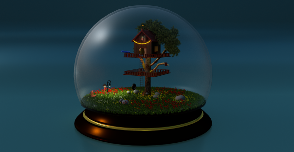 Tree House in a Globe