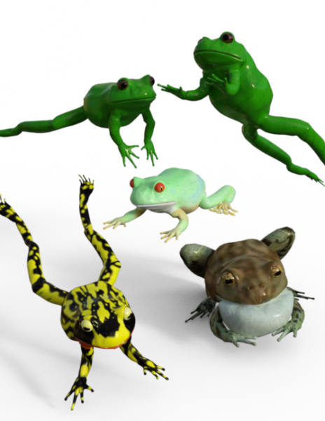 Poses for Poser 4 frog