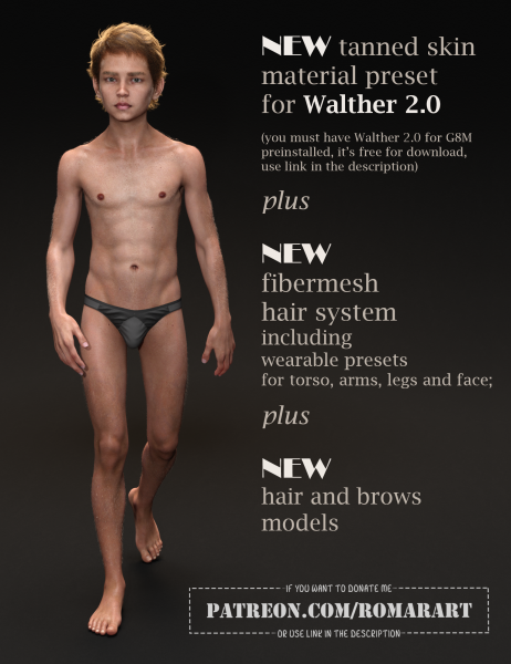 New Walther 2.0 tanned skin + hair system