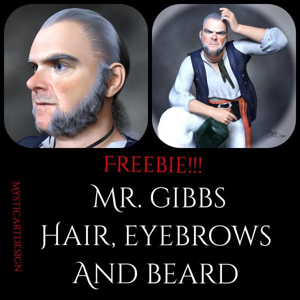mr Gibbs Hair, Eyebrows and Beard