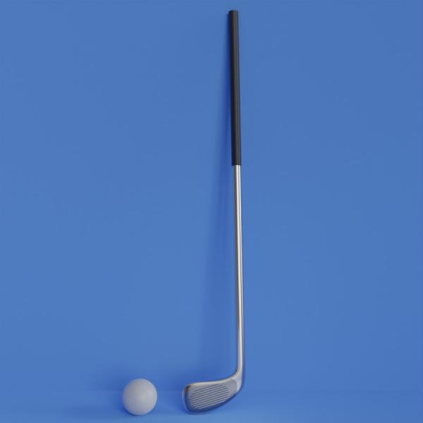 Golf Club and Golf ball 3d model