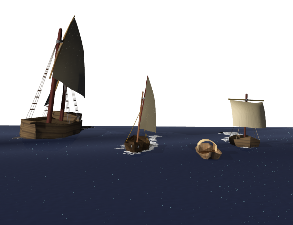 Four Simple Boats for Poser