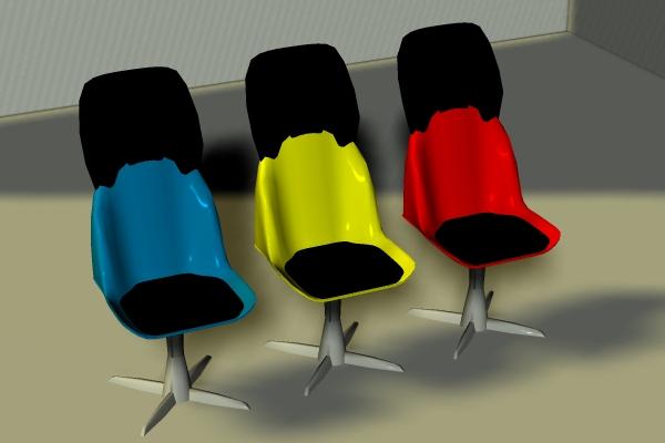 1070's style sci-fi chair