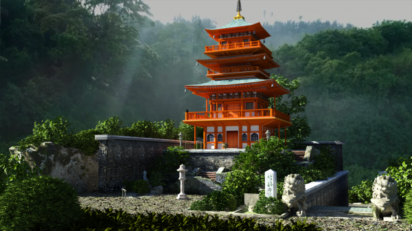 Ancient Pagoda for DAZ