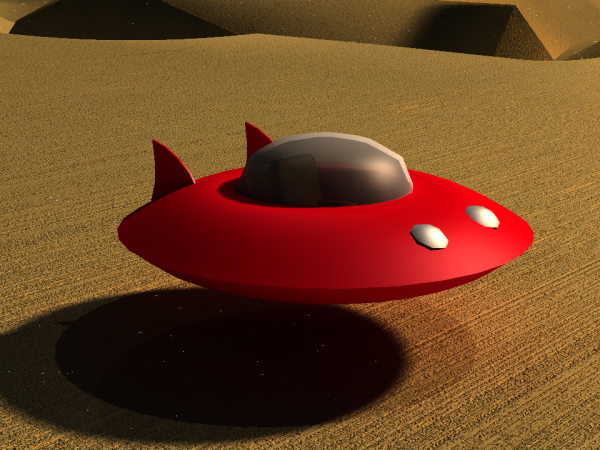 Small Red Spacecraft for Poser