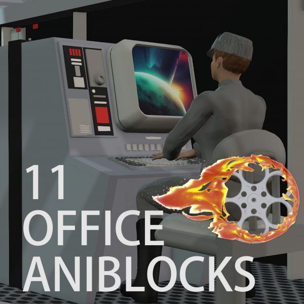 11 Office Aniblocks for Genesis 8