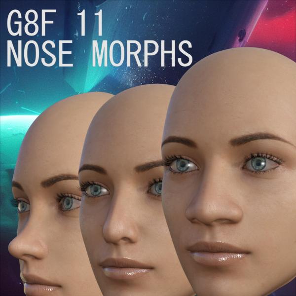 10 Nose and Jaw Morphs for Genesis 8 Female