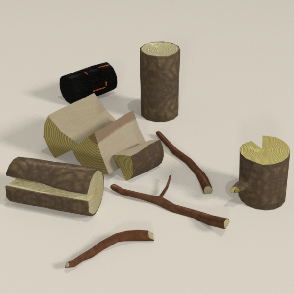Firewood Props for Poser