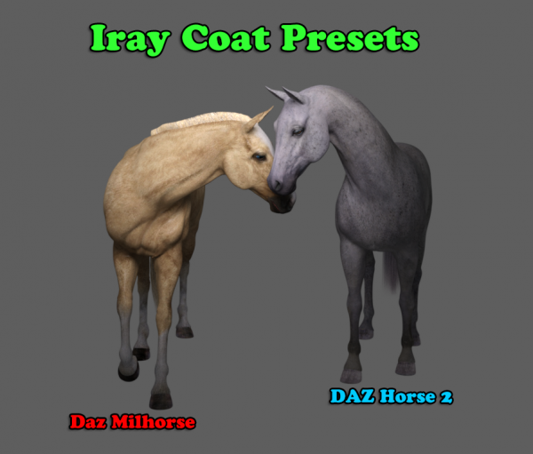 DAZ Horse 1&amp;2 Iray Coat Presets