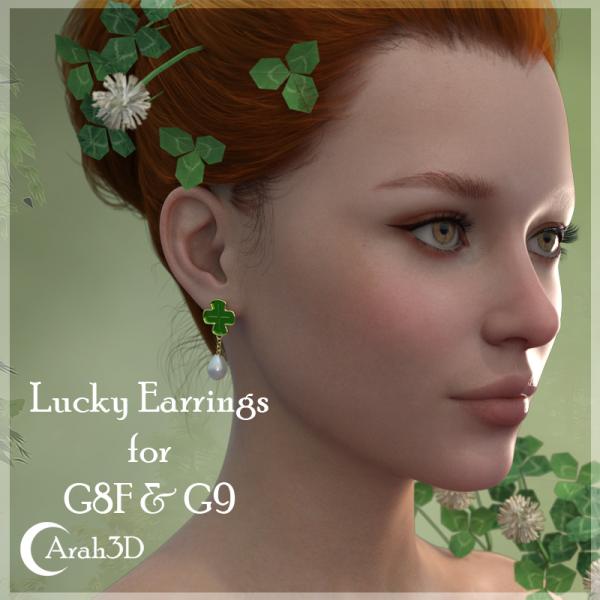 Arah3D Lucky Earrings for G8F and G9