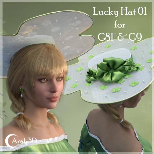 Arah3D Lucky Hat 01 for G8F and G9