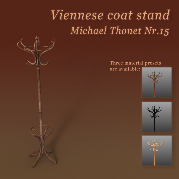 Viennese coat stand