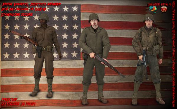 US Rangers HD models standalone figure