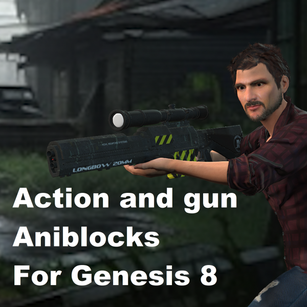 21 Action and Gun Aniblocks for Genesis 8/8.1