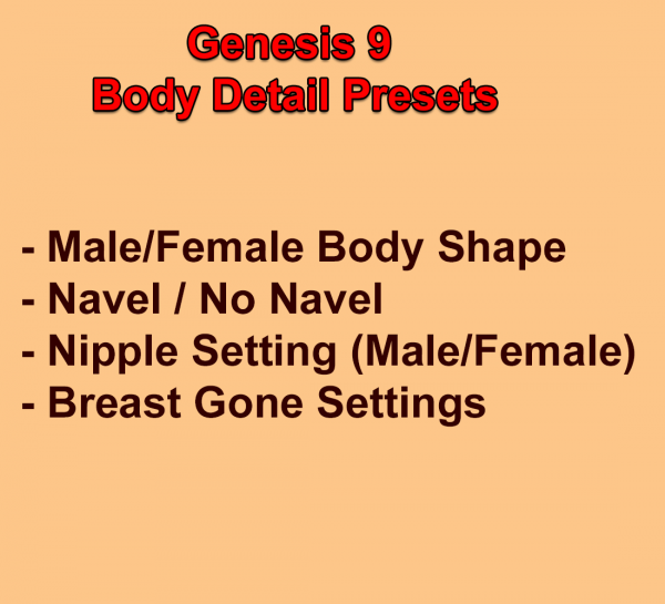 Genesis 9 Body Detail Presets