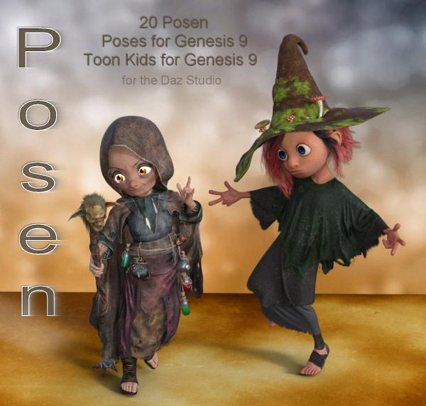 Toon Kids for Genesis 9 Posen