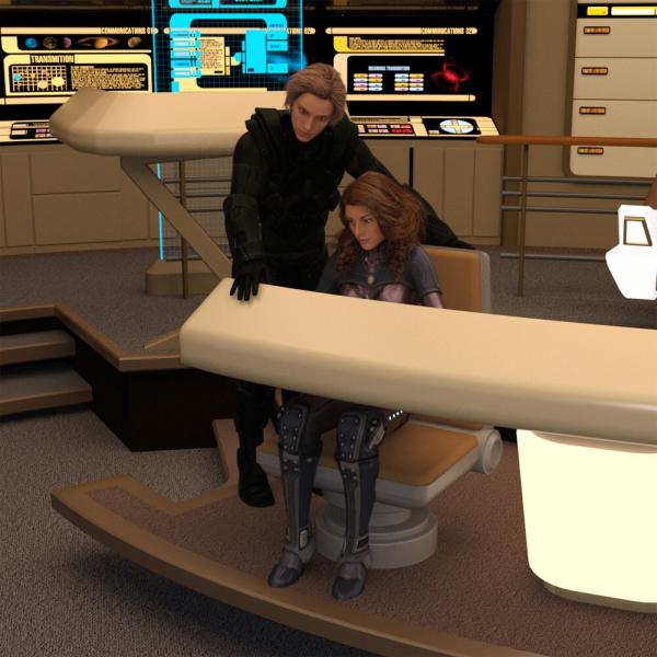 Starship Bridge XT 2 Poses (G3) (for DAZ Studio)