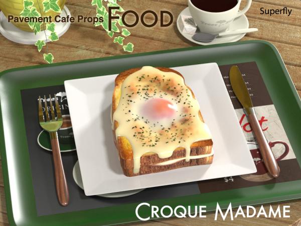 Pavement Cafe Props - Croque Madame