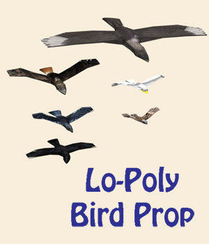 Low-Poly Morphing Bird Prop for Poser