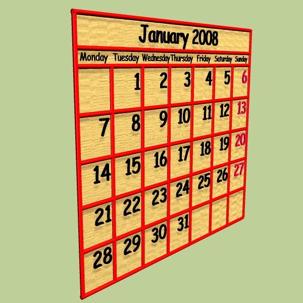 Calendar 2008 - english