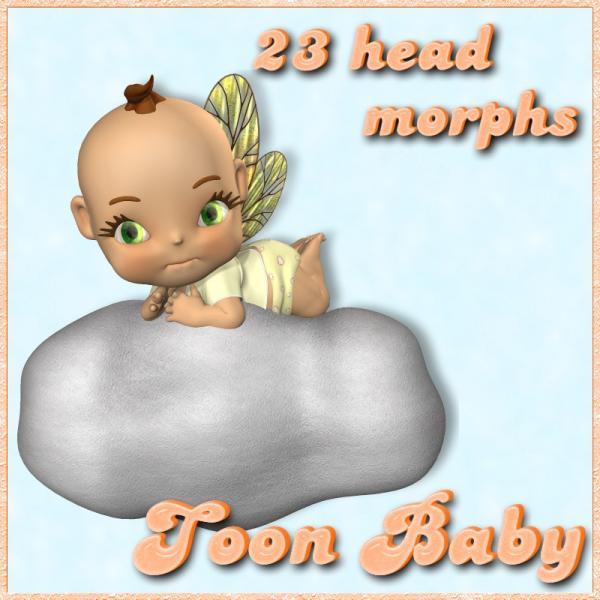 23 head morphs for Toon Baby