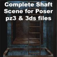 Shaft Scene for Poser 7 (pz3 + 3ds)