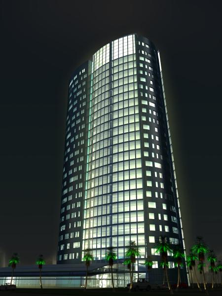Dubai Motorcity project scheme night view 3