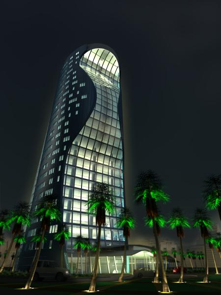 Dubai Motorcity project scheme night view 2