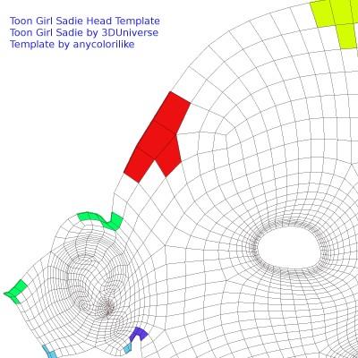 Sadie Head and Body Texture Template Part 1