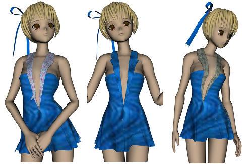 Blue Textures for Kururu's Golden Dress