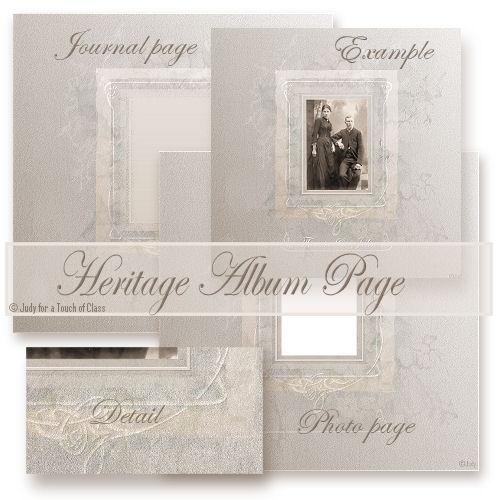 A Printable Heritage Album Page