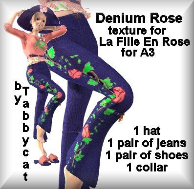 Denium Rose - Textures for La Fille En Rose for A3