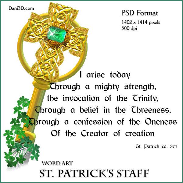St. Patrick's Staff - Word Art